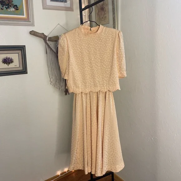 Sildzious Dresses | Vintage Japanese Dress - Elegance Fashion Sildzious | Color: Cream | Size: S | Morrownicole's Closet